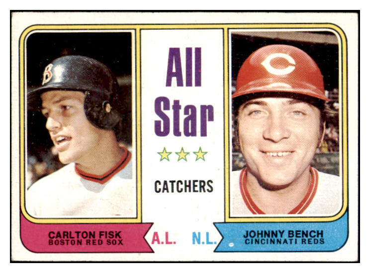 1974 Topps Baseball #331 Johnny Bench Carlton Fisk EX 513342