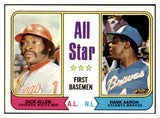 1974 Topps Baseball #332 Hank Aaron Dick Allen EX-MT 513345