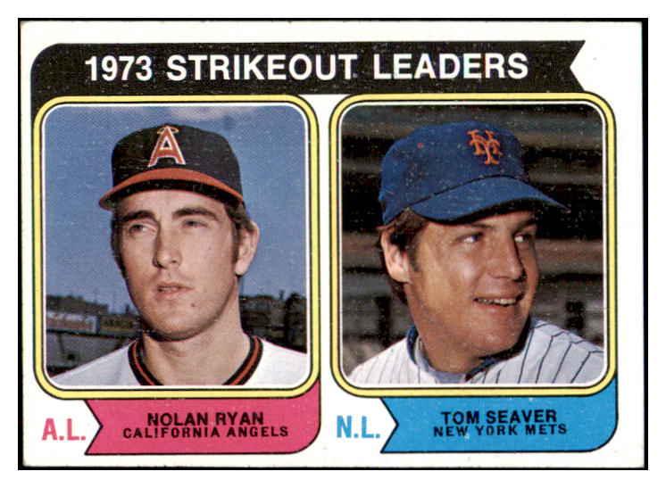 1974 Topps Baseball #207 Strike Out Leaders Nolan Ryan VG-EX 513350