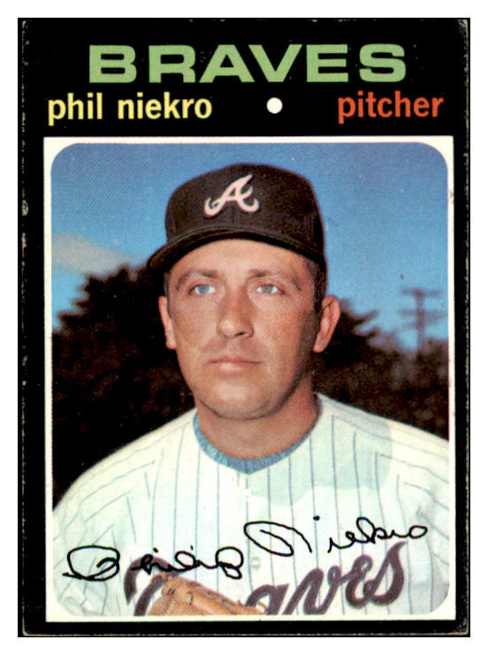 1971 Topps Baseball #030 Phil Niekro Braves EX-MT 513354