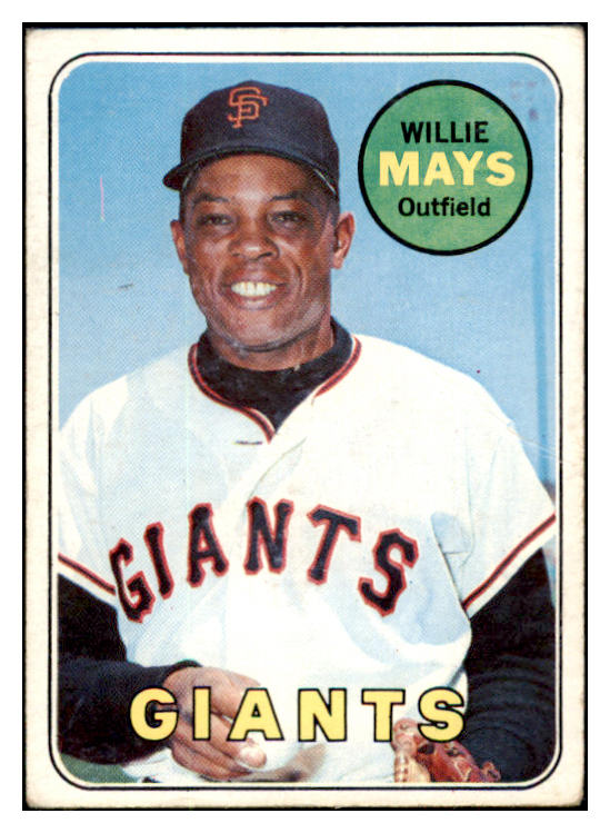 1969 Topps Baseball #190 Willie Mays Giants VG 513374