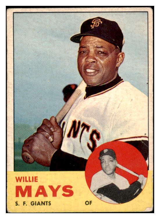 1963 Topps Baseball #300 Willie Mays Giants VG 513383