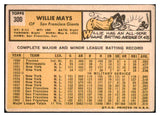 1963 Topps Baseball #300 Willie Mays Giants VG 513383