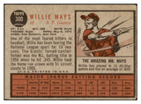 1962 Topps Baseball #300 Willie Mays Giants VG 513384