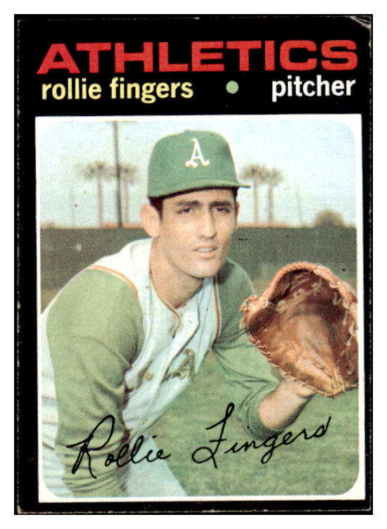 1971 Topps Baseball #384 Rollie Fingers A's EX 513388