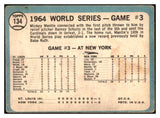 1965 Topps Baseball #134 World Series Game 3 Mickey Mantle VG 513395