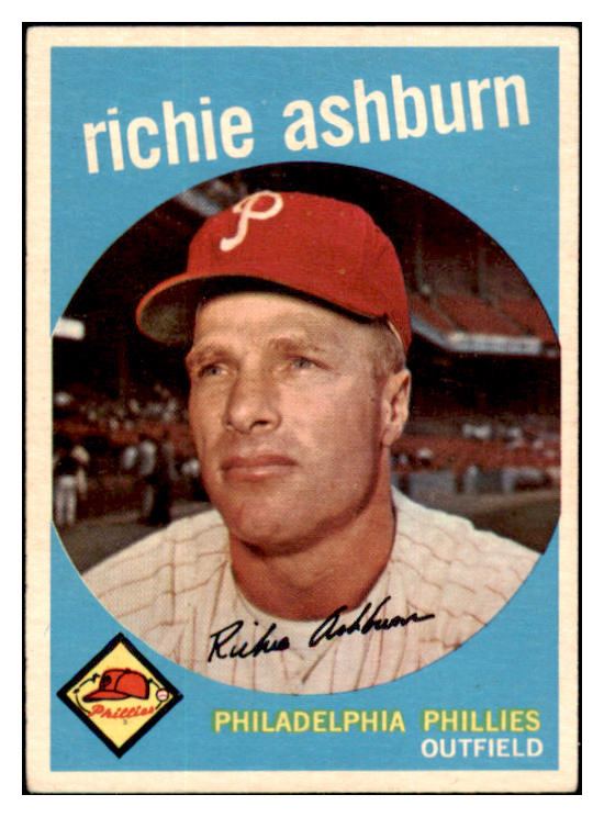 1959 Topps Baseball #300 Richie Ashburn Phillies VG-EX 513401