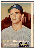 1957 Topps Baseball #286 Bobby Richardson Yankees VG 513405