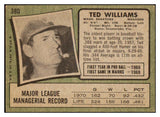 1971 Topps Baseball #380 Ted Williams Senators VG-EX 513415