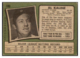 1971 Topps Baseball #180 Al Kaline Tigers VG 513417