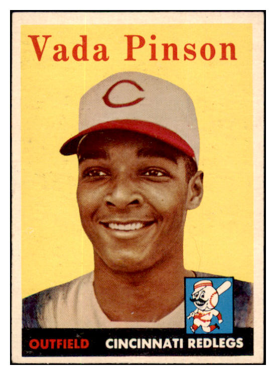 1958 Topps Baseball #420 Vada Pinson Reds EX-MT 513423