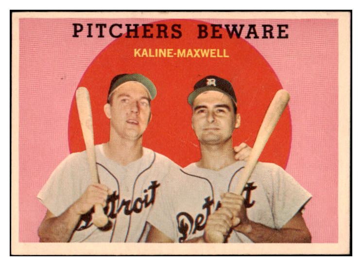 1959 Topps Baseball #034 Al Kaline Charlie Maxwell VG-EX 513428