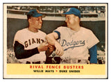 1958 Topps Baseball #436 Willie Mays Duke Snider VG-EX 513429