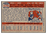 1957 Topps Baseball #175 Don Larsen Yankees EX 513432