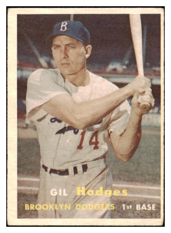 1957 Topps Baseball #080 Gil Hodges Dodgers VG-EX 513433