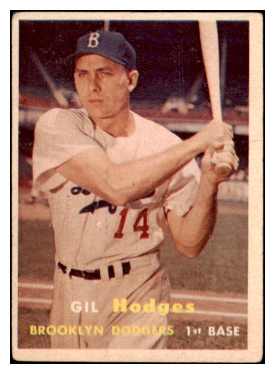 1957 Topps Baseball #080 Gil Hodges Dodgers VG-EX 513435