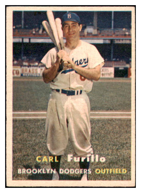 1957 Topps Baseball #045 Carl Furillo Dodgers VG-EX 513441