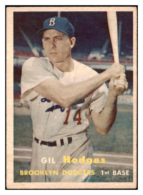 1957 Topps Baseball #080 Gil Hodges Dodgers VG-EX 513442