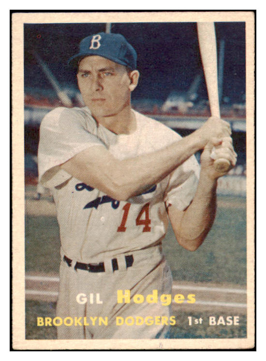 1957 Topps Baseball #080 Gil Hodges Dodgers VG-EX 513443