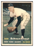 1957 Topps Baseball #154 Red Schoendienst Giants VG-EX 513453