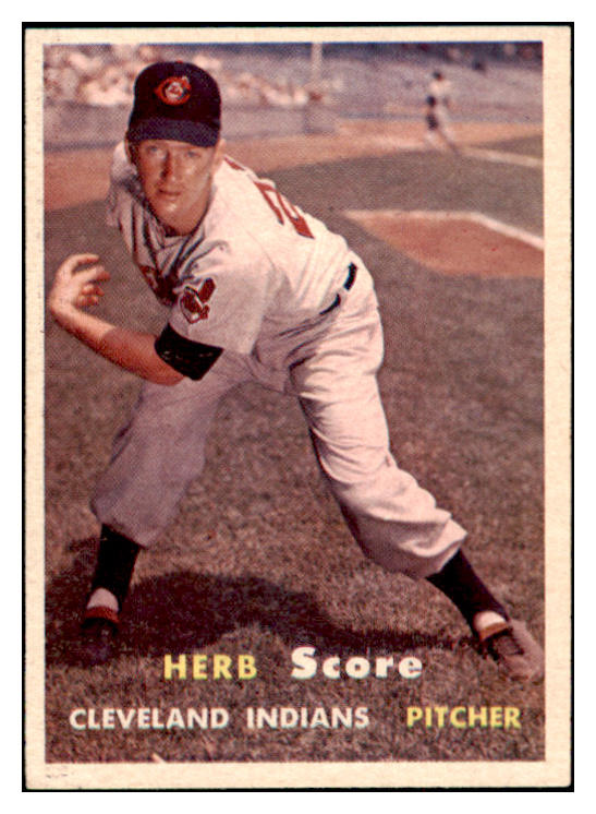 1957 Topps Baseball #050 Herb Score Indians EX-MT 513455