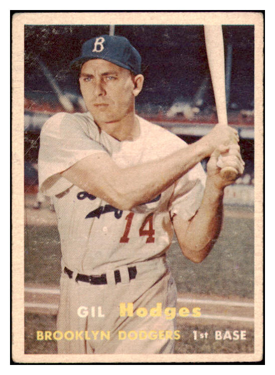 1957 Topps Baseball #080 Gil Hodges Dodgers VG-EX 513456