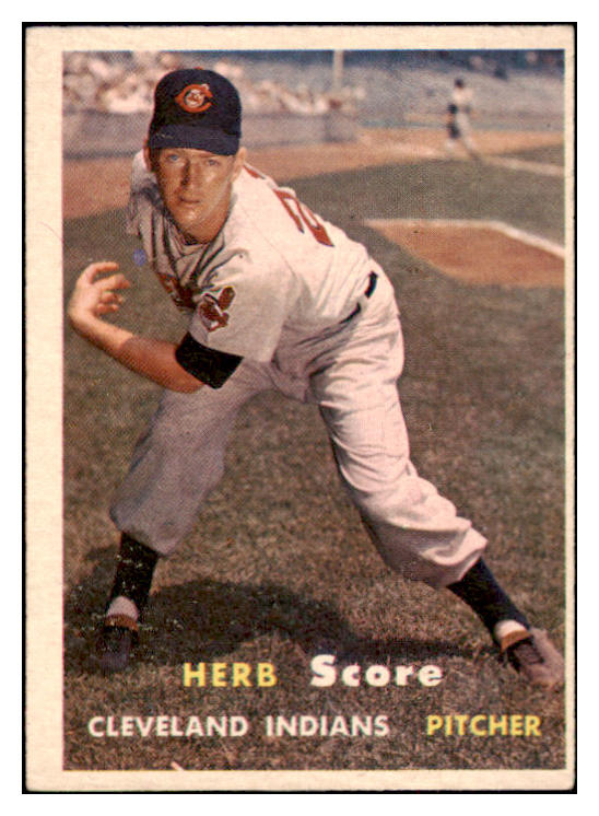 1957 Topps Baseball #050 Herb Score Indians EX 513460