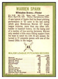 1963 Fleer Baseball #045 Warren Spahn Braves VG-EX 513479