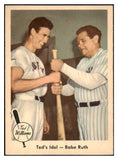 1959 Fleer Ted Williams #002 Babe Ruth EX+/EX-MT 513485