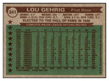 1976 Topps Baseball #341 Lou Gehrig ATG Yankees EX-MT 513499