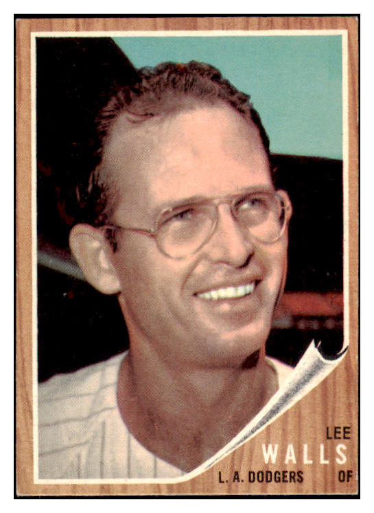 1962 Topps Baseball #129 Lee Walls Dodgers EX-MT Variation 513514