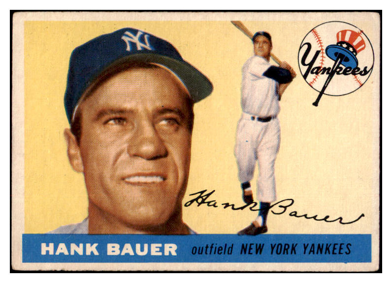 1955 Topps Baseball #166 Hank Bauer Yankees VG-EX 513558