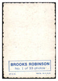 1969 Topps Baseball Deckle Edge #001 Brooks Robinson Orioles VG-EX 513583