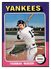 1975 Topps Mini Baseball #020 Thurman Munson Yankees EX 513598