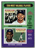 1975 Topps Mini Baseball #194 Mickey Mantle Don Newcombe VG-EX 513599