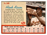 1962 Post Baseball #149 Hank Aaron Braves EX-MT 513624