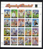 2000 USPS Legends Of Baseball Sheet Of 20 VG-EX Ruth Cobb 513777