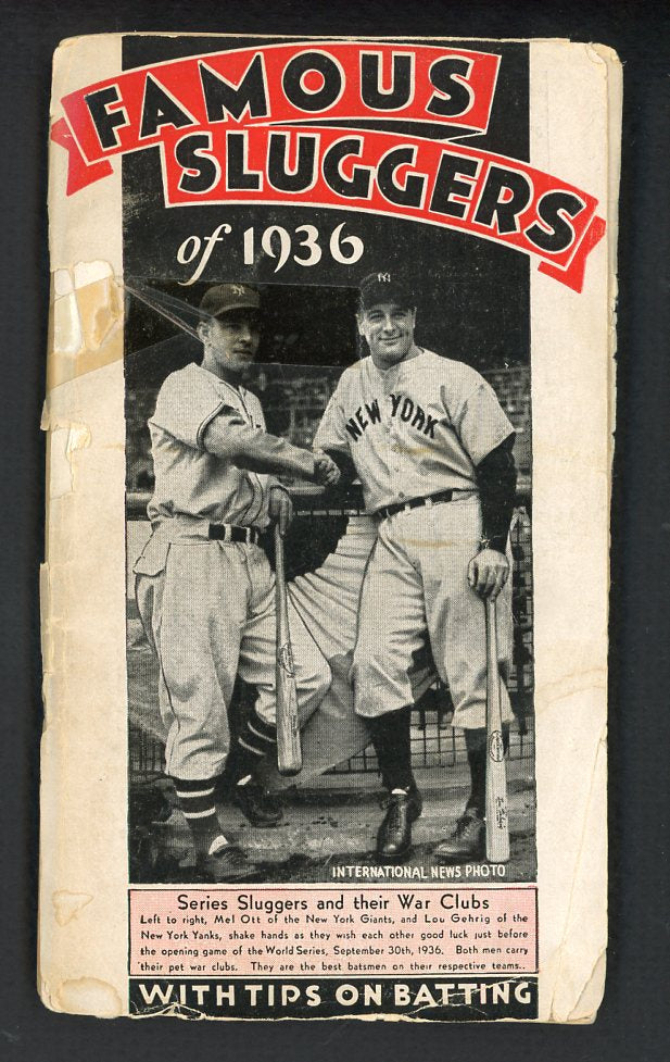 1936 Sporting News Famous Sluggers Good no back cover Gehrig 513831