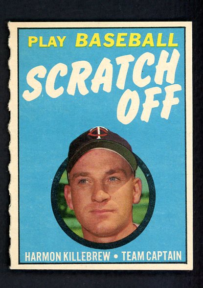 1970 Topps Baseball Scratch Offs Harmon Killebrew Twins EX-MT Unscratched 513842