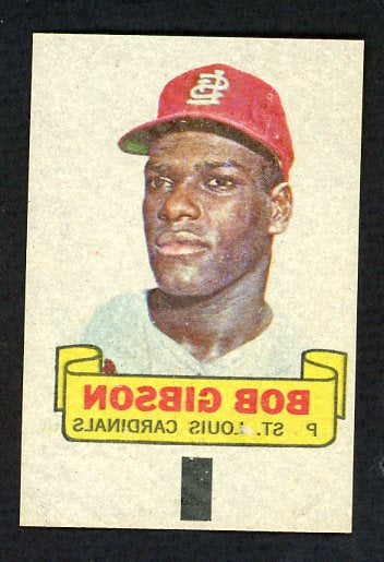 1966 Topps Baseball Rub Offs Bob Gibson Cardinals EX 513867