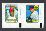 1969 Topps Baseball Decals Luis Tiant Rick Reichardt Panel NR-MT 513883