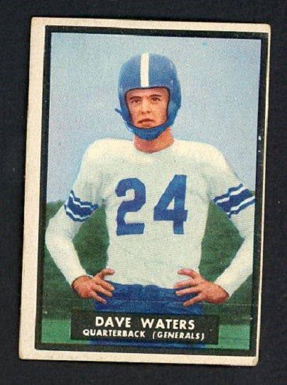 1951 Topps Magic Football #058 Dave Waters Washington & Lee VG 513889