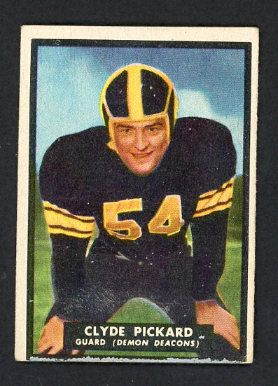 1951 Topps Magic Football #052 Clyde Picard Wake Forest VG-EX 513892