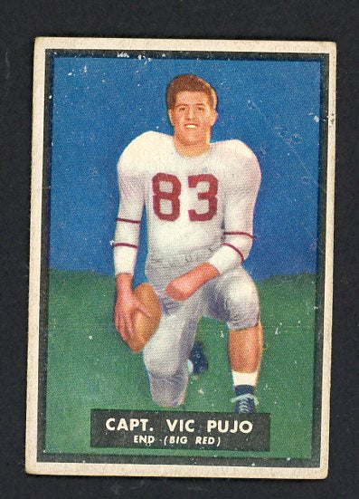 1951 Topps Magic Football #057 Vic Pujo Cornell GD-VG 513893