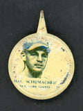 1938 PM8 Our National Game Pin Hal Schumacher Giants VG-EX 513934