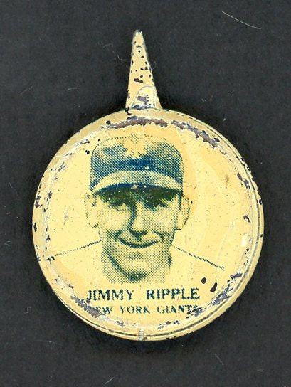 1938 PM8 Our National Game Pin Jimmy Ripple Giants VG-EX 513935