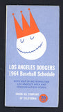 1964 Pocket Schedule Los Angeles Dodgers EX 513980