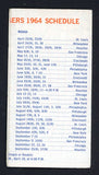 1964 Pocket Schedule Los Angeles Dodgers EX 513980