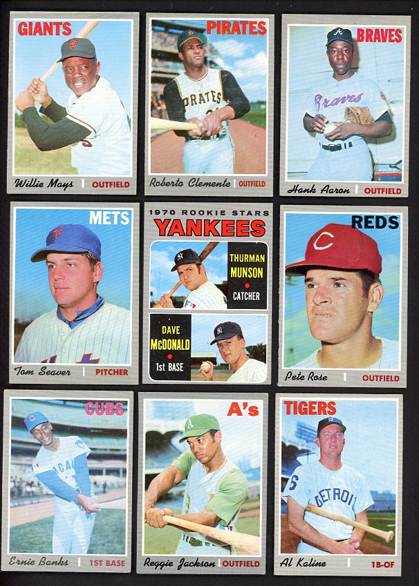 1970 Topps Baseball Near Set (-Ryan Bench) EX+/EX-MT Clemente 514115