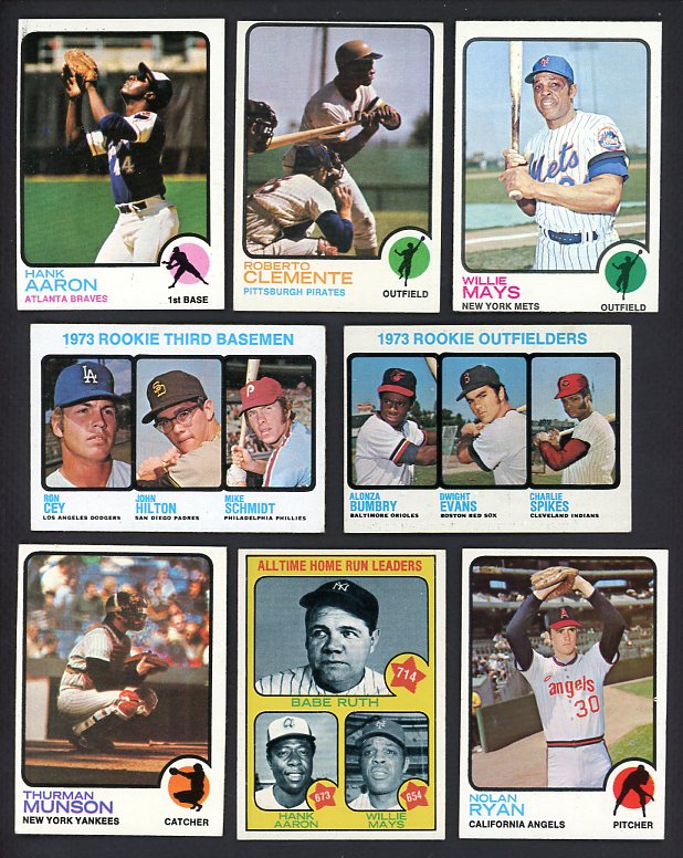 1973 Topps Baseball Complete Set EX+ Schmidt Clemente Mays 514116